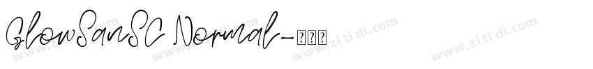 GlowSanSC Normal字体转换
